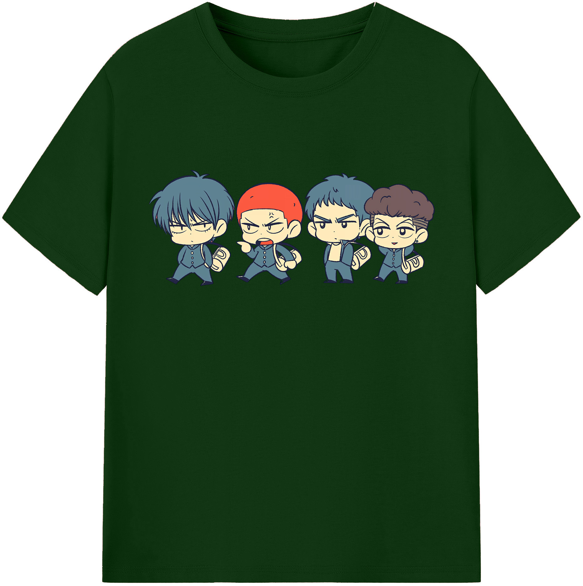 SLAM DUNK／スラムダンク 綿100％半袖Tシャツ（フロントプリント）